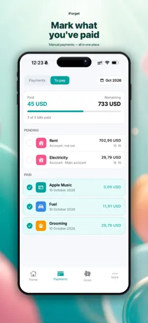 iForget: Regular Pay Tracker screenshot 3
