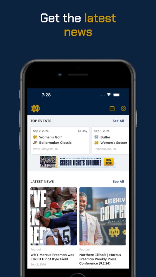 #1. Fighting Irish Mobile (iOS) 由: WEBME TECHNOLOGIES LLC