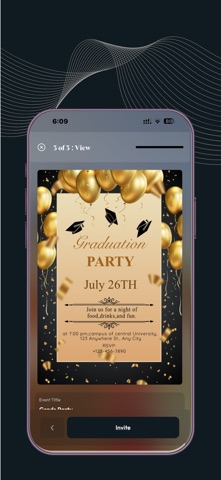 Invito: Event Invite Maker iPhone screenshot