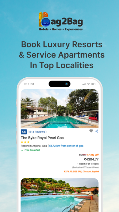 Bag2Bag Hotels, Homes, Resorts Screenshot