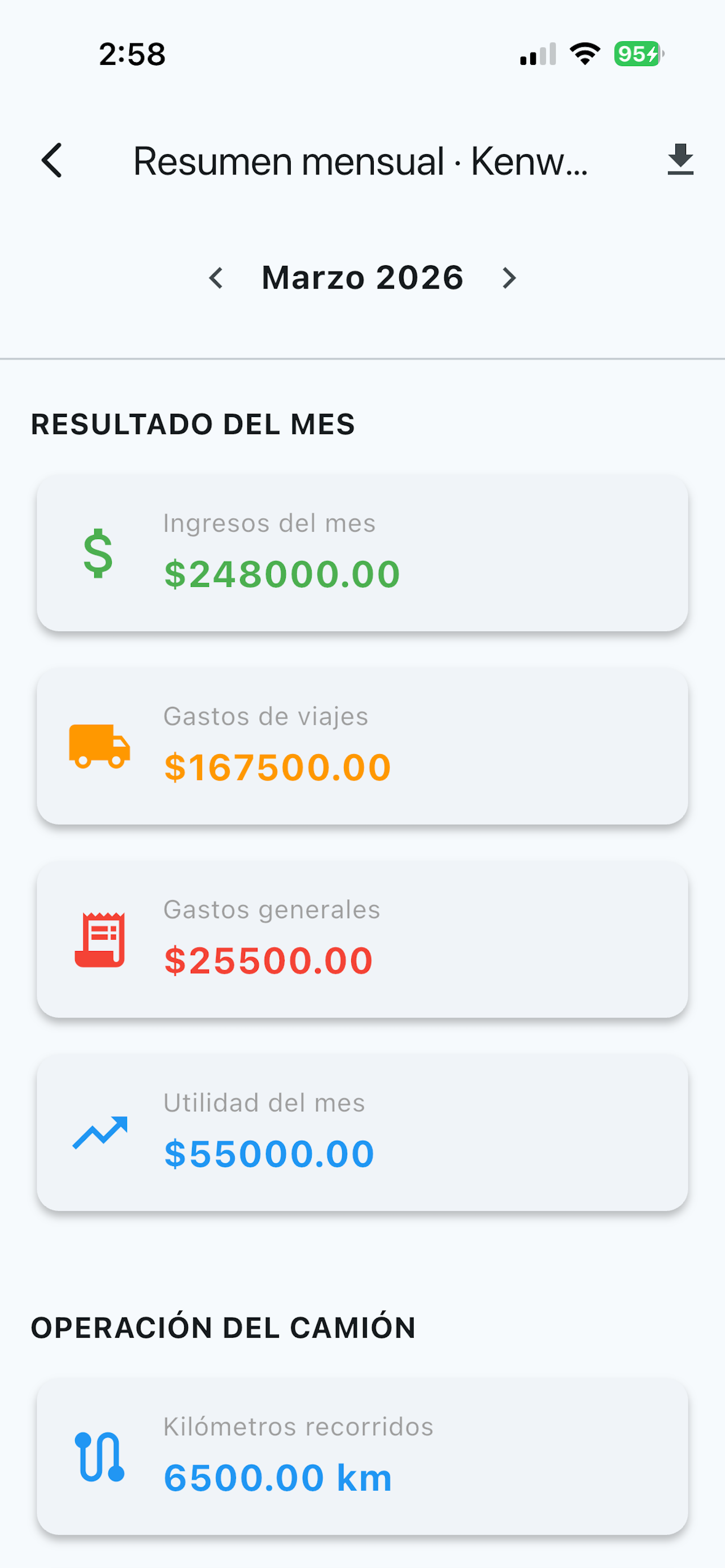Control Tractocamión