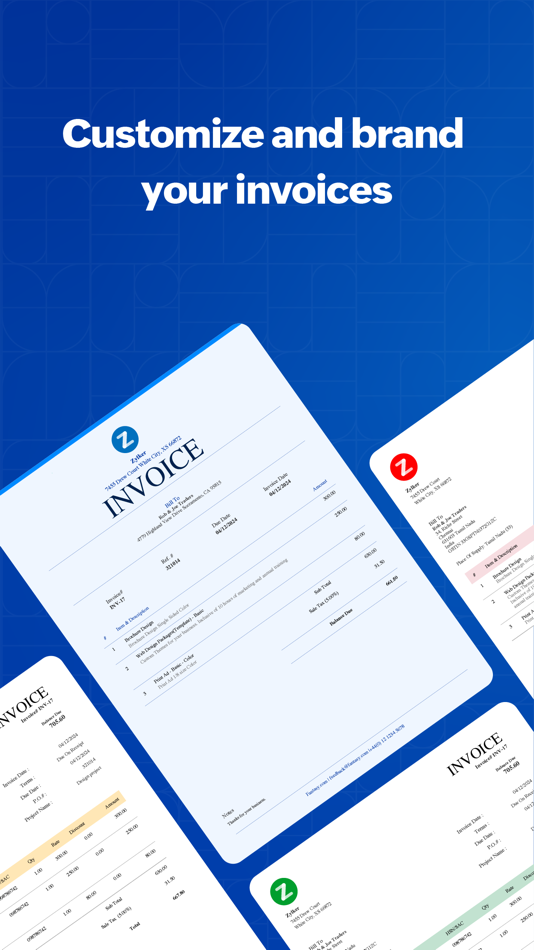 #5. Zoho Invoice Maker App (iOS) By: Zoho Corporation