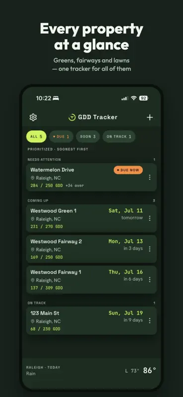 Turf Tempo: GDD Tracker screenshot 2 of 8