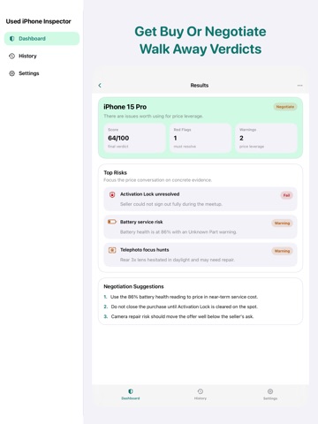 Used Phone Inspector iPad screenshot