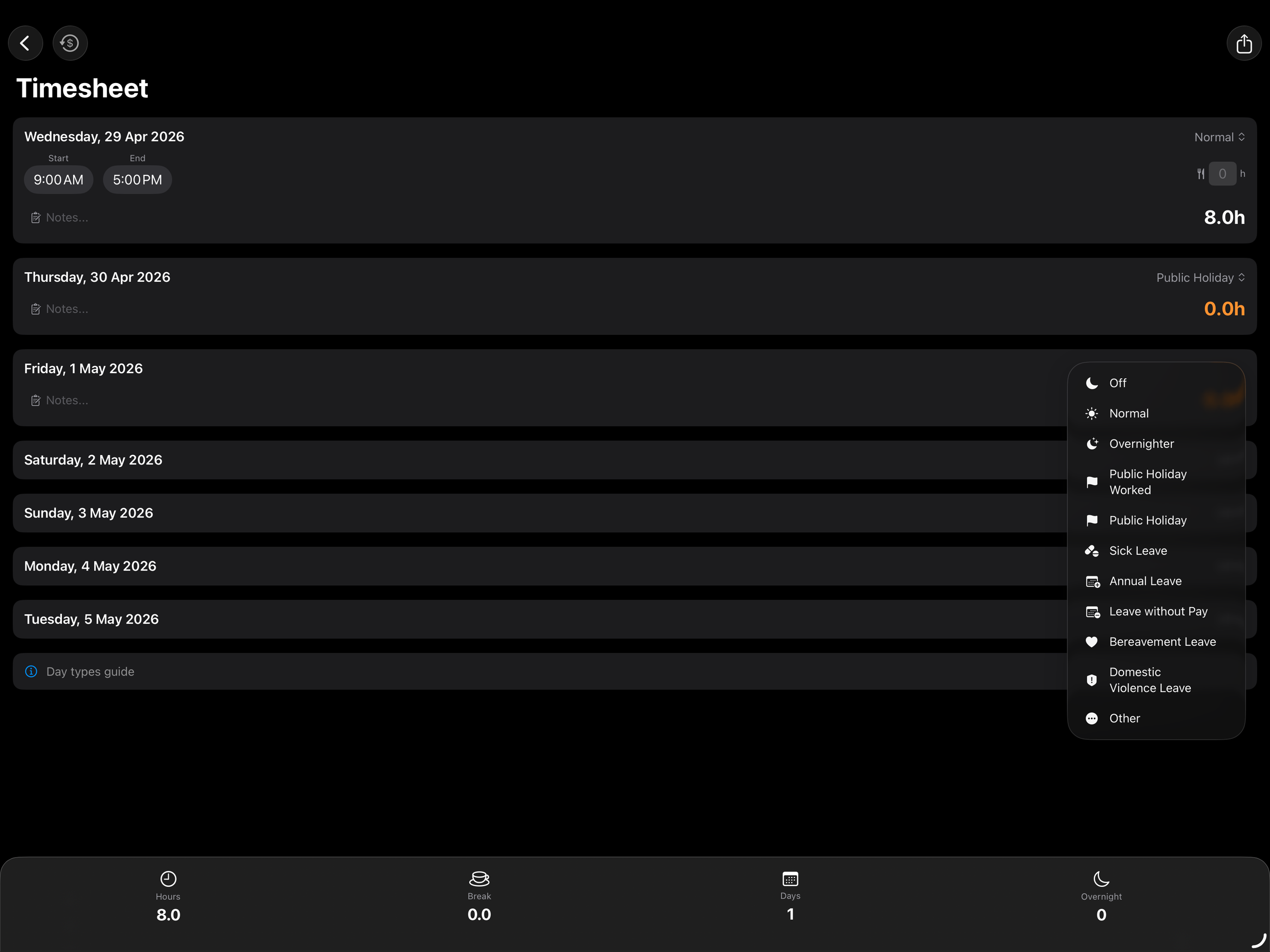 TimeKeeper Plus screenshot 7