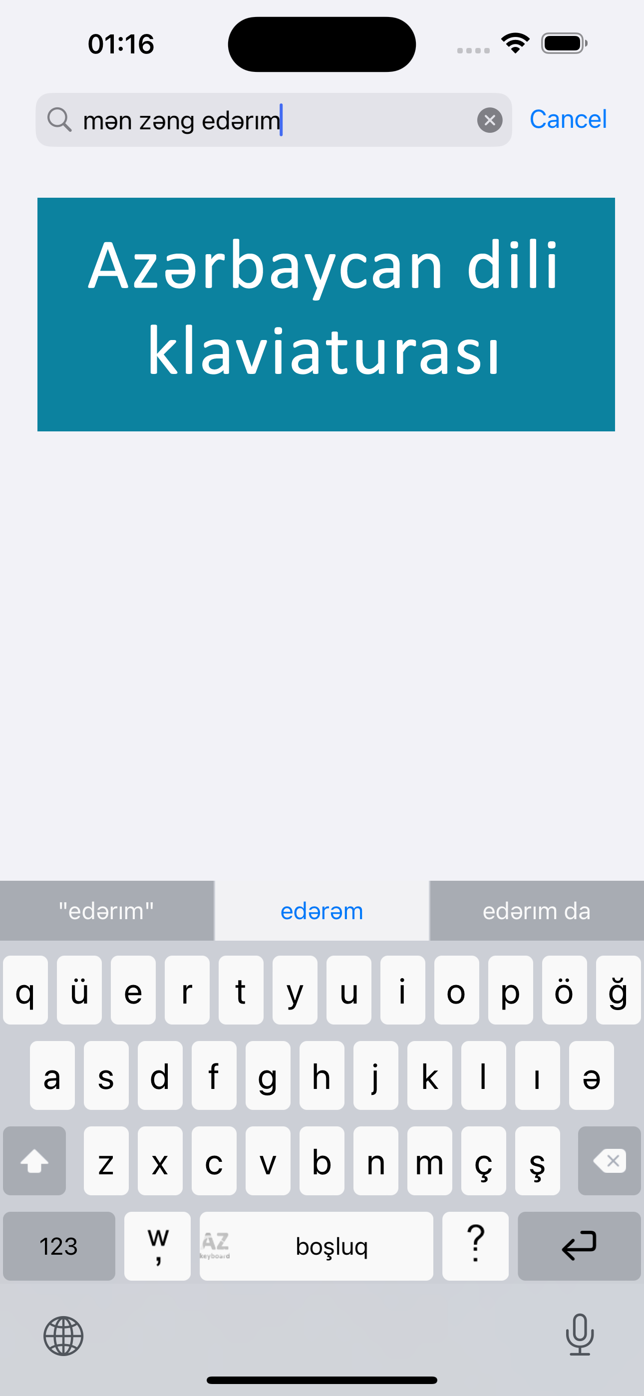AZ Keyboard with autocorrect