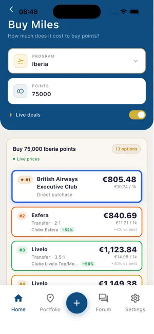 Pointfolio: Miles & Points screenshot 3
