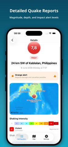 Earthquakes: Tracker & Alerts Screenshot 2 of 4