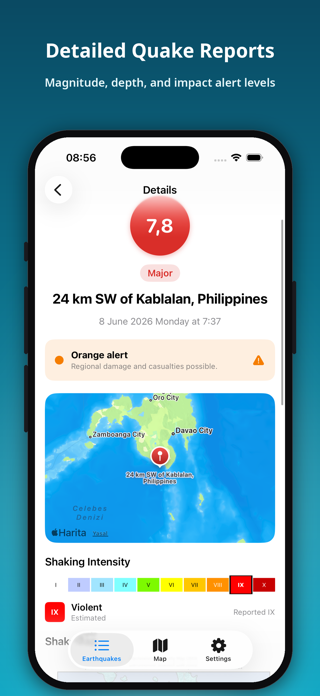 Earthquakes: Tracker & Alerts Screenshot 2 of 4