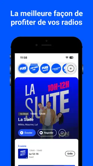 Capture d'écran de Fun Radio sur iPhone 1