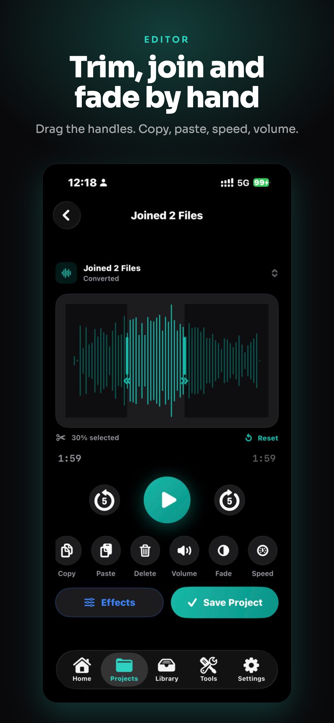 Screenshot 2 of Audio Cutter: MP3 Editor