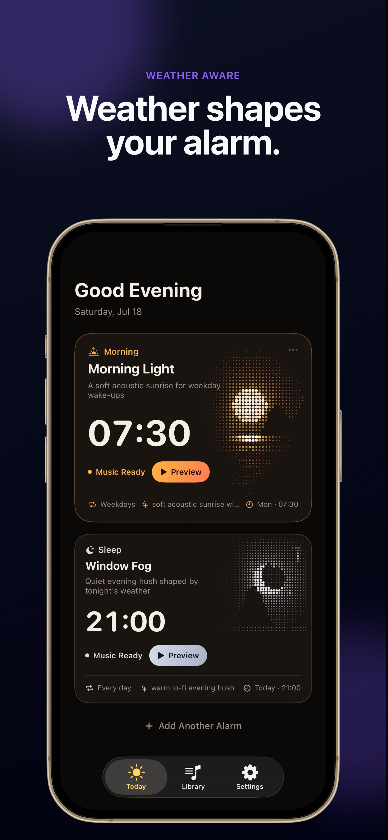AI Music Alarm alarm editor screenshot