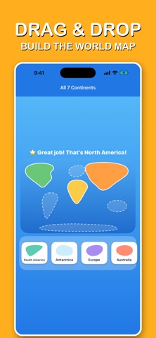 Continents & Oceans Kids iPhone screenshot