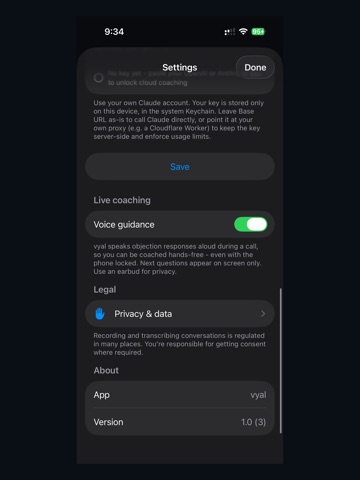 vyal iPad screenshot