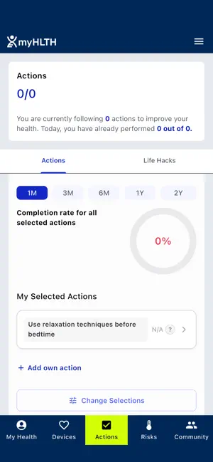 myHLTH screenshot 2