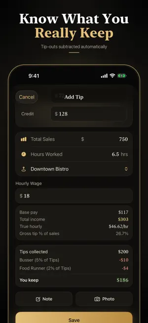 Tip Tracker Calculator screenshot 2
