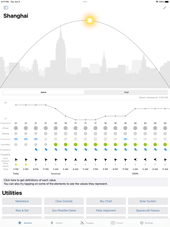 Screenshot #5 pour Astroweather - astronomy tools