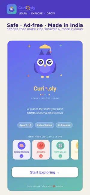 Curiosly: Kids Stories & Songs screenshot 1