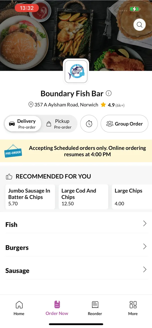 Screenshot #2 pour Boundary Fish Bar Norwich.