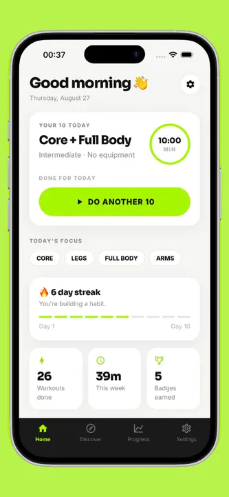 MYTEN | 10 Minute Workout screenshot 4