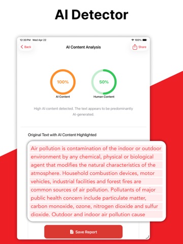 Plagiarism Checker:AI Detector iPad screenshot