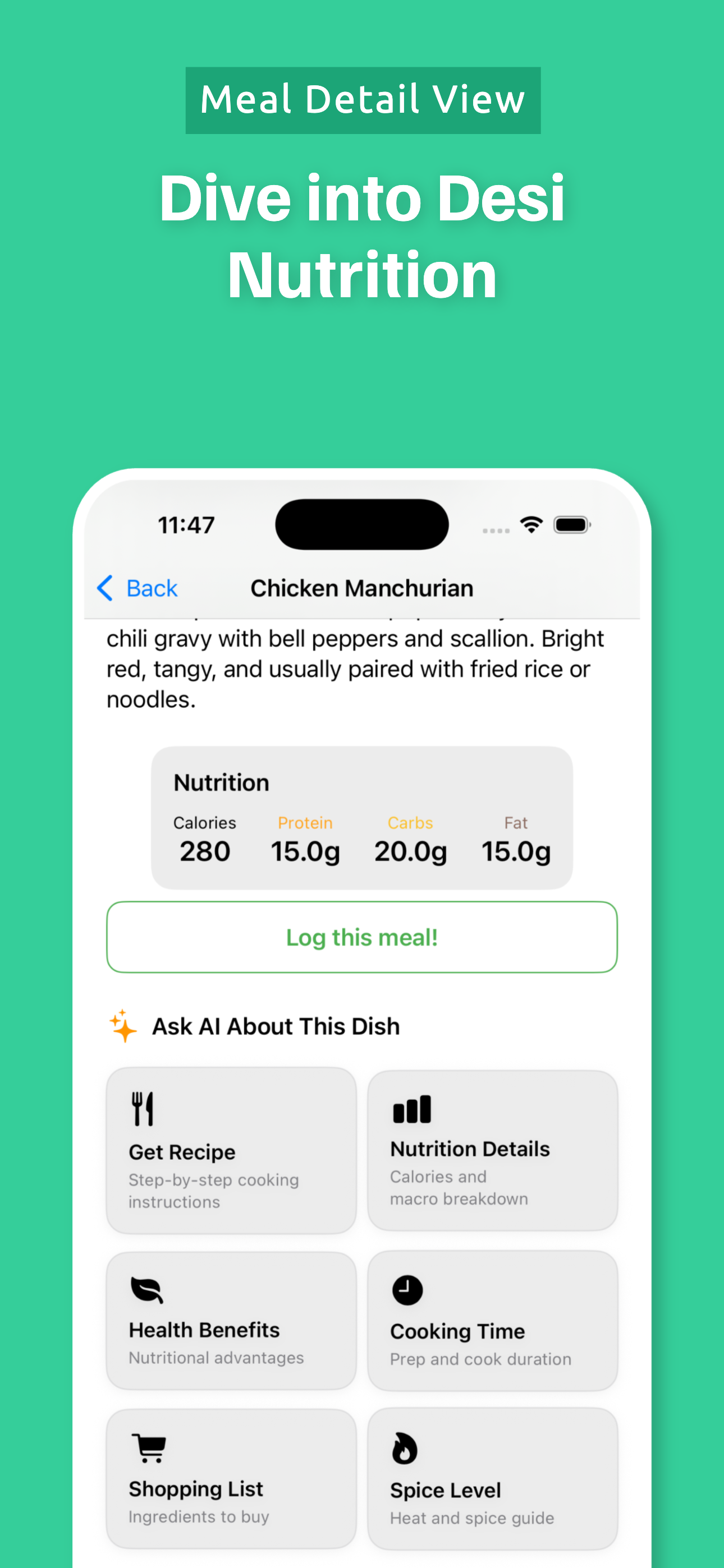 RotiCal: Desi Food Tracker