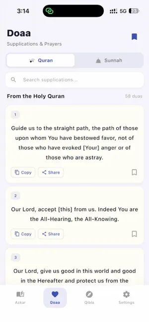 Azkar Doaa Qibla Prayer times screenshot 3