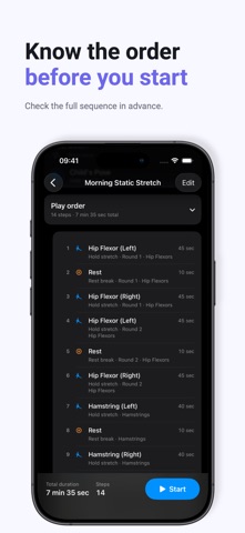 Stretch Interval Timer iPhone screenshot