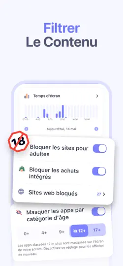 Capture d'écran de Contrôle Parental, Temps Ecran sur iPhone 5