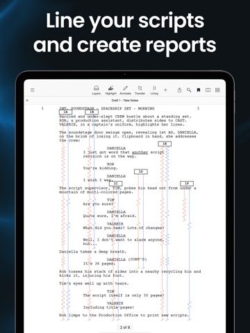 Scriptation: PDF for Film & TV iPad screenshot