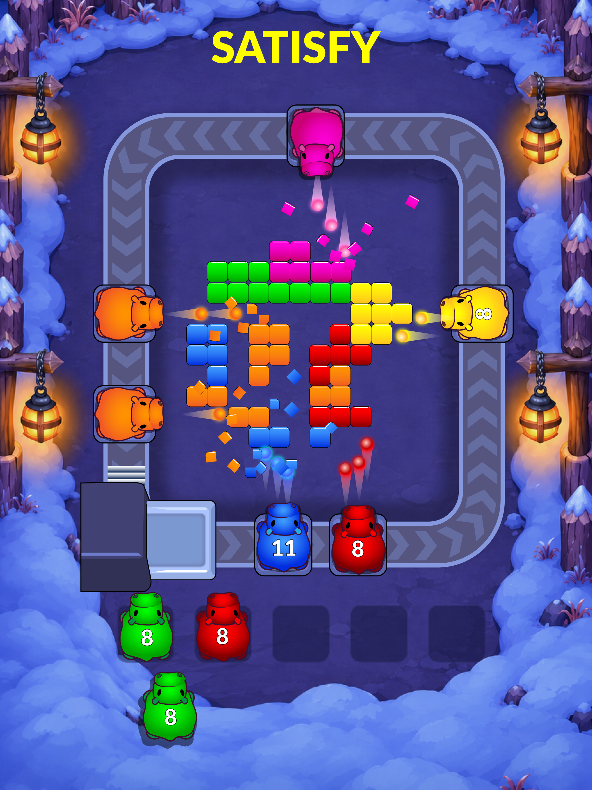 Pixel Blast: animal block flow screenshot 13