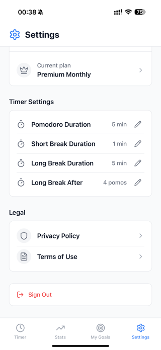 PomoTrack Focus & Productivity Screenshot 8 of 8