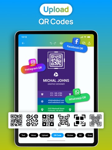 Business Card Maker : Editor iPad screenshot