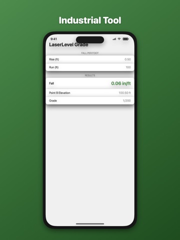 Laser Level Grade Calculator iPad screenshot