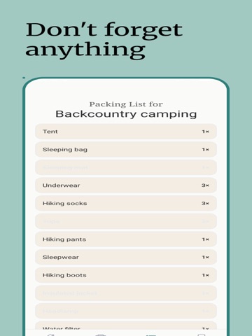 Trip Packing List Manager ipad screenshot 3