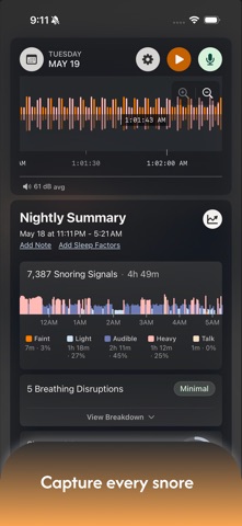 Snore Timeline：鼾声睡眠追踪 screenshot