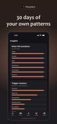 Penumbra: Shadow Work Journal Screenshot 2 of 6