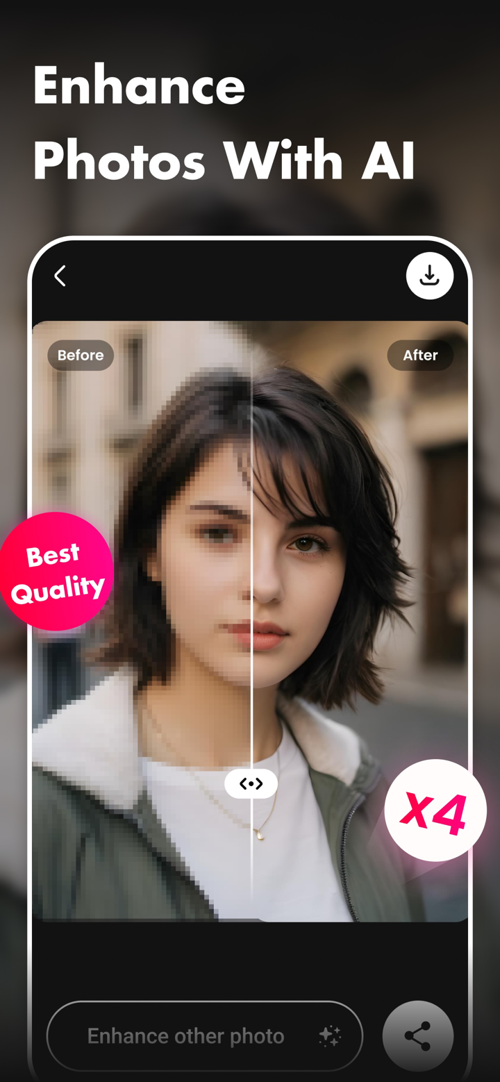 Pixup - AI Photo Enhancer screenshot 1