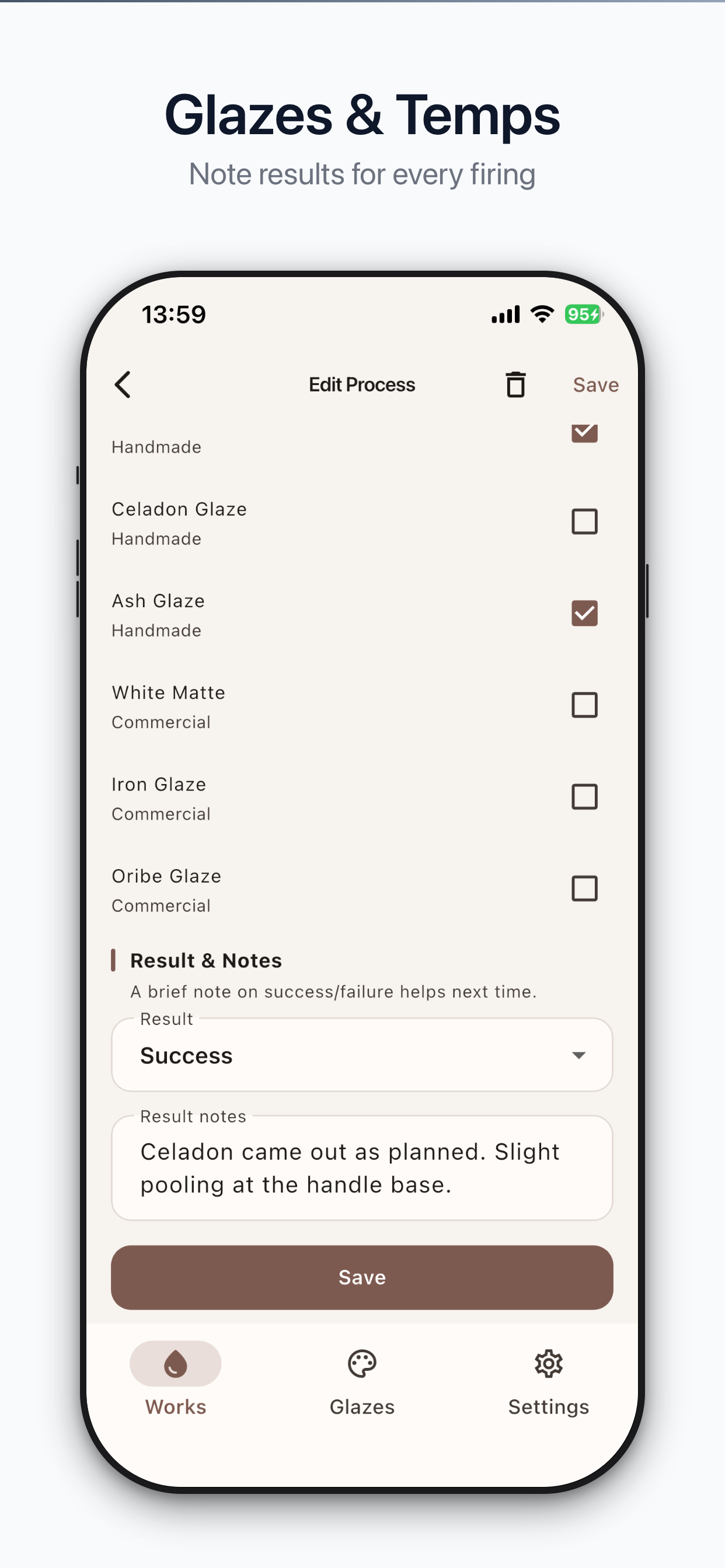 KilnNote screenshot 4