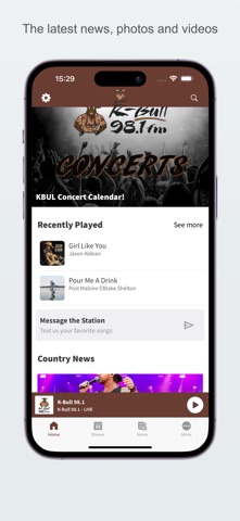K-Bull 98.1 app screenshot