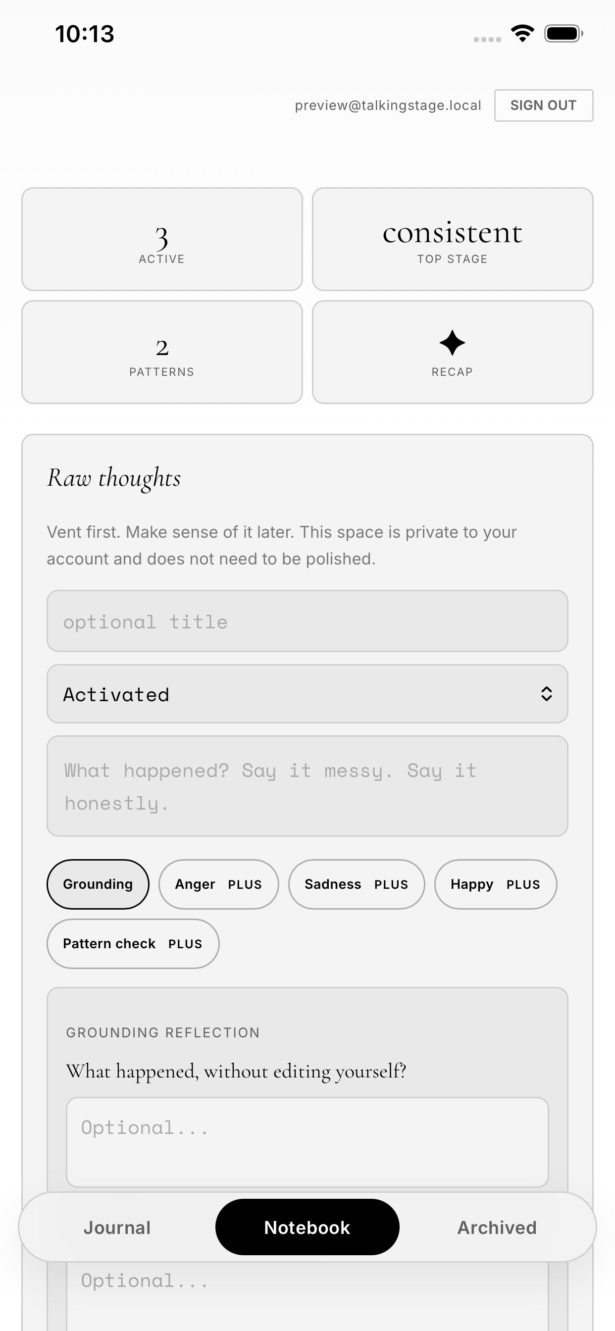 Talking Stage: Private Journal screenshot 3