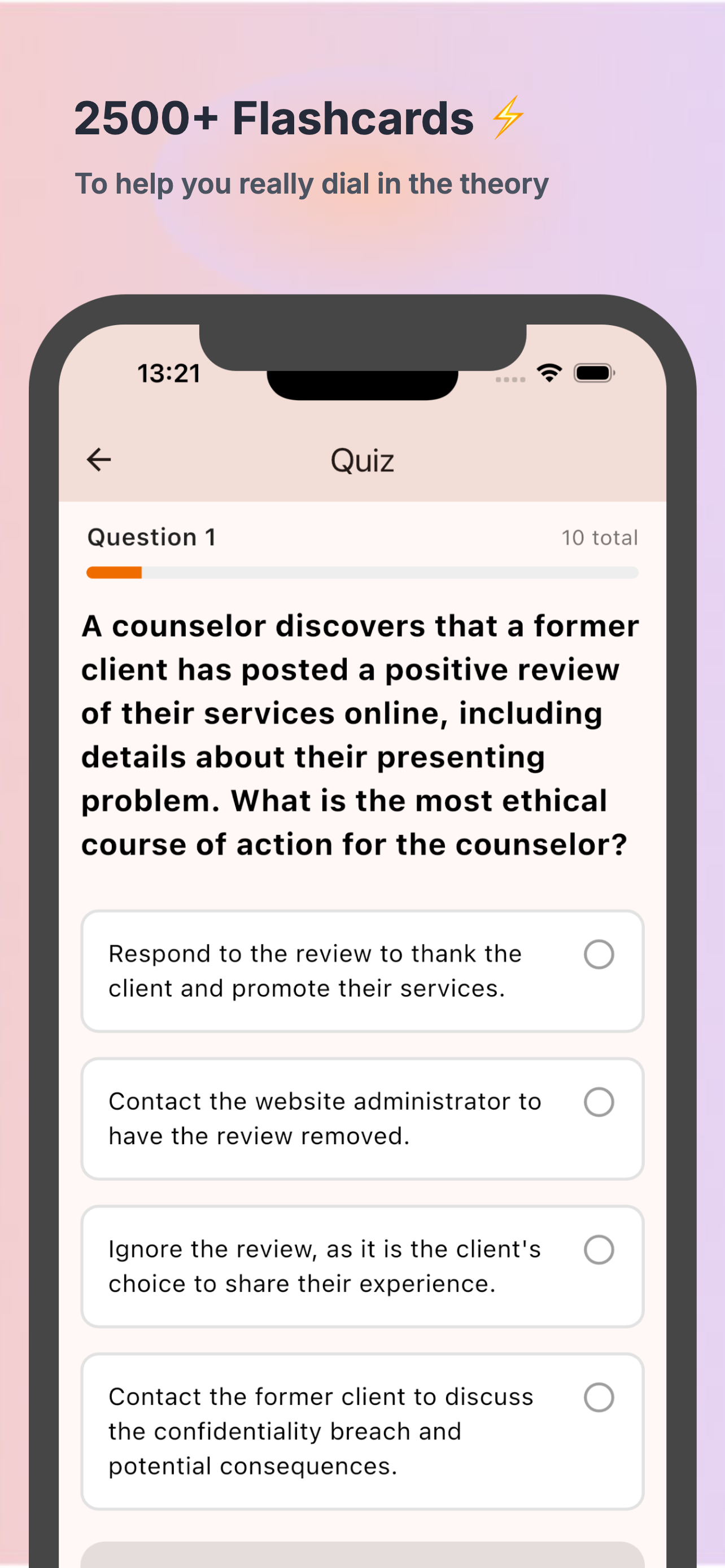 CPCE Counsellor Flashcards screenshot 3
