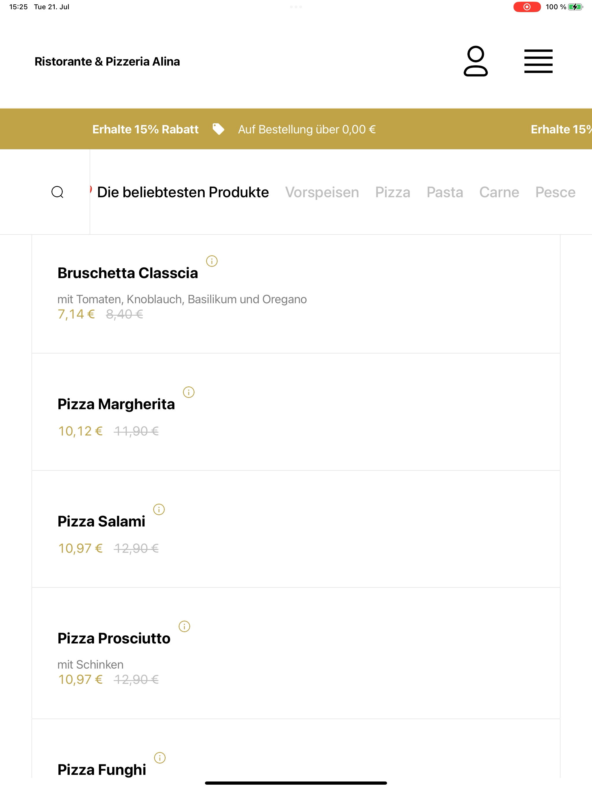 Ristorante & Pizzeria Alina screenshot 14