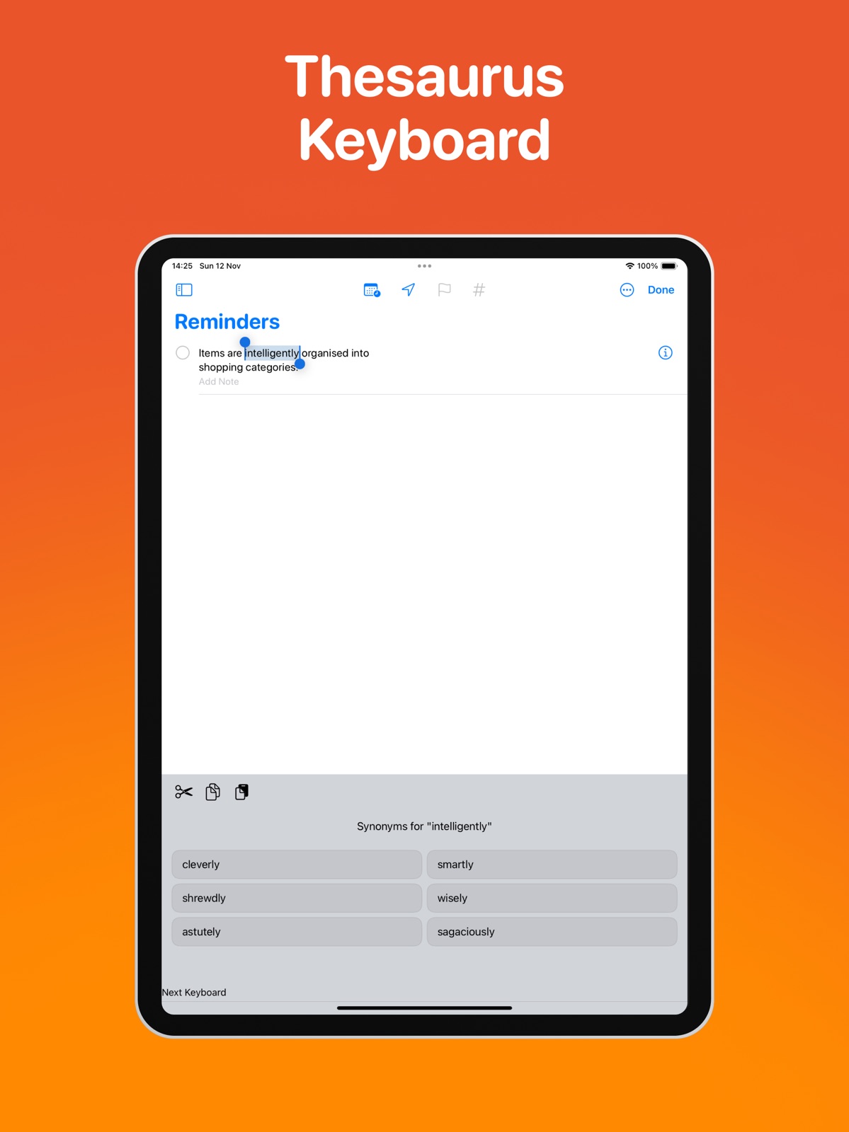 Thesaurus dictionary- Wordloop ipad screenshot 1