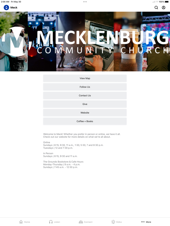 Mecklenburg Community Church iPad screenshot 5 - Education app