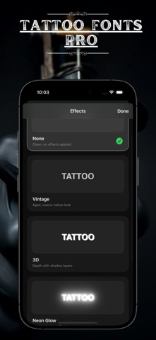 Tattoo Fonts Pro screenshot