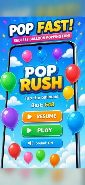 Pop Rush - Pop The Balloon screenshot 4