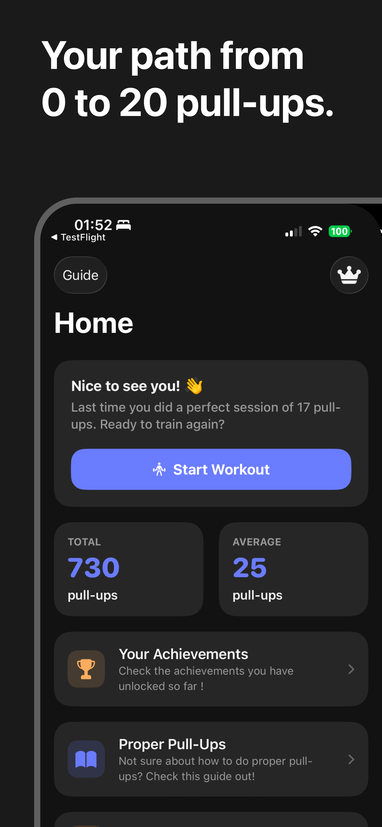 PullUps 20: Pull-Up Challenge screenshot 4