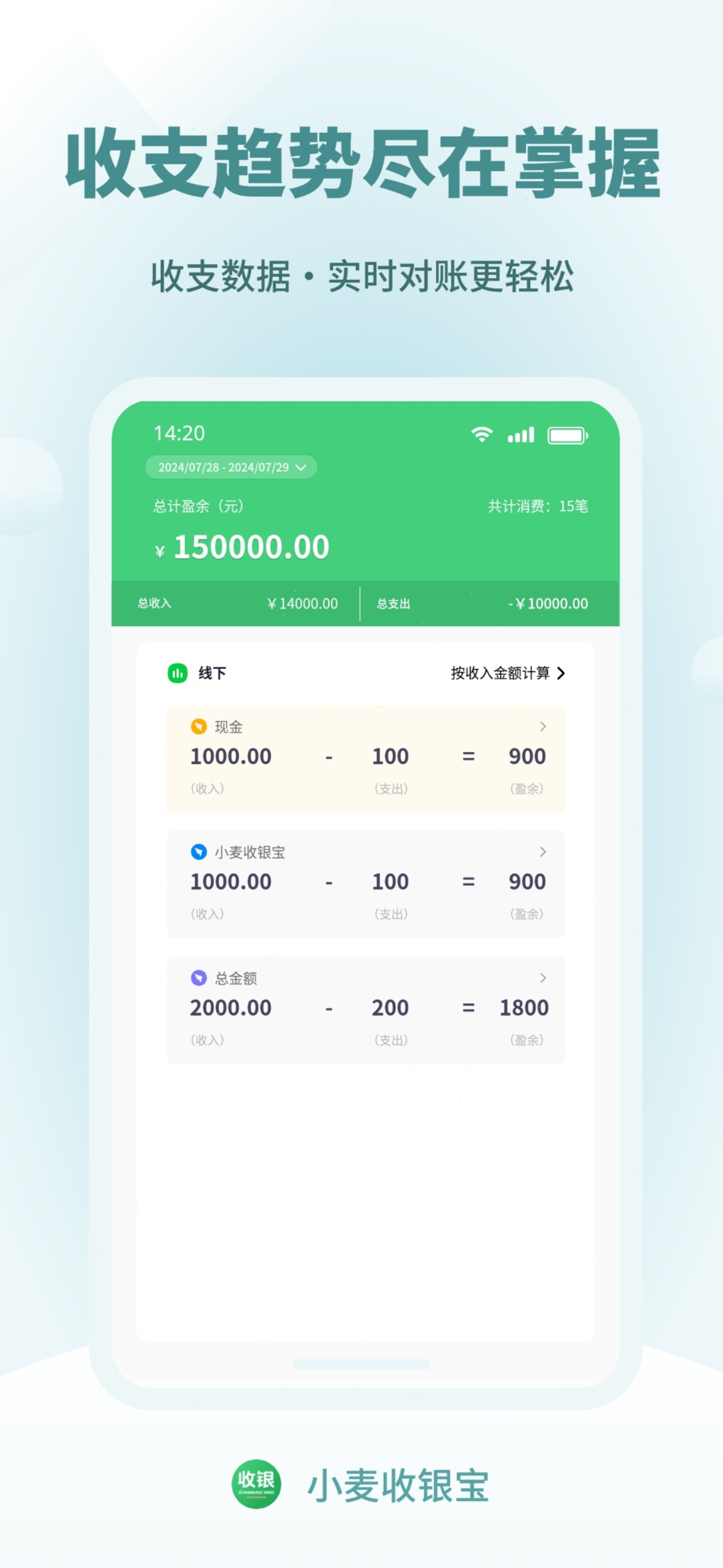 小麦收银宝-好用的商户收银系统收款平台线上收款系统 screenshot 3