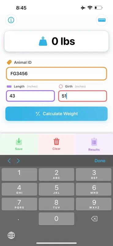 Pig Weight Pro screenshot 1 of 4